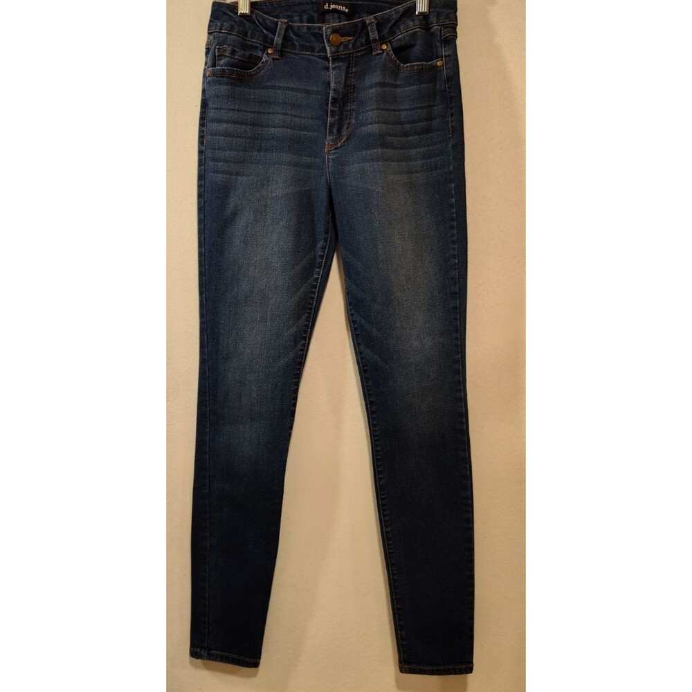 D.Jeans Women Blue Jeans Size 6 Skinny Straight Leg Denim Dark Wash Midrise